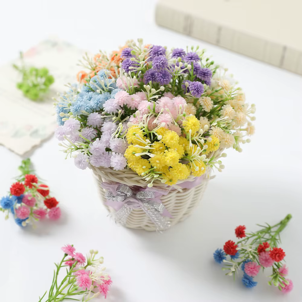 20/40 pièces fleurs artificielles 8CM fausse fleur pour la décoration intérieure décorations de mariage ornements artisanat cadeau guirlande accessoires