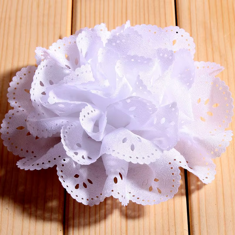 5 pcs/lot 4 "20 couleurs belle Chic doux à la main oeillet tissu artificiel en mousseline de soie fleur accessoires pour bébé fille cheveux fleurs