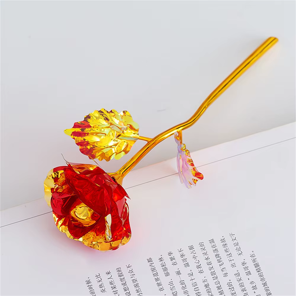 1 pièces fleur artificielle feuille Rose