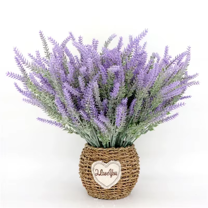 Bouquet de fleurs de lavande artificielles violettes