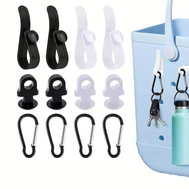 Kit complet d'équipement de plage 3 pièces comprenant un crochet portable, un porte-clés, une mousquetelle et un porte-gobelet pour tous les amateurs de plage