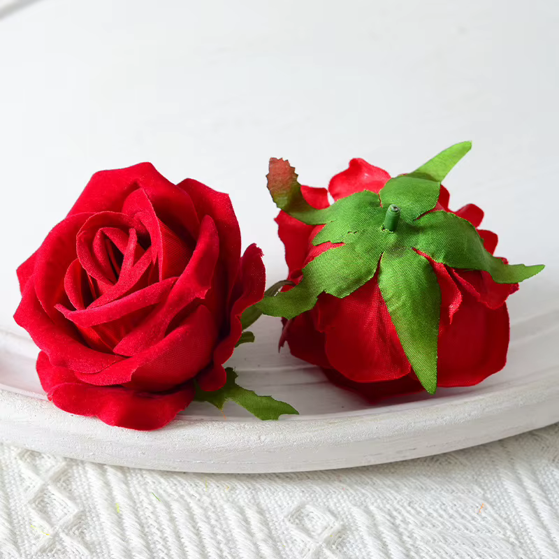 Roses Artificielles Vin Rouge