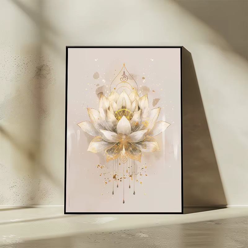 Bouddha fleur de Lotus arbre de vie Yoga méditation affiches et imprimés toile impression mur Art photo pour salon décor à la maison