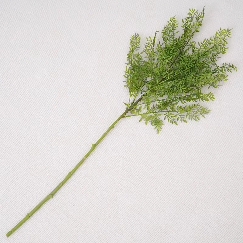 Branche de fleur artificielle en feuille de plante verte de 95 cm