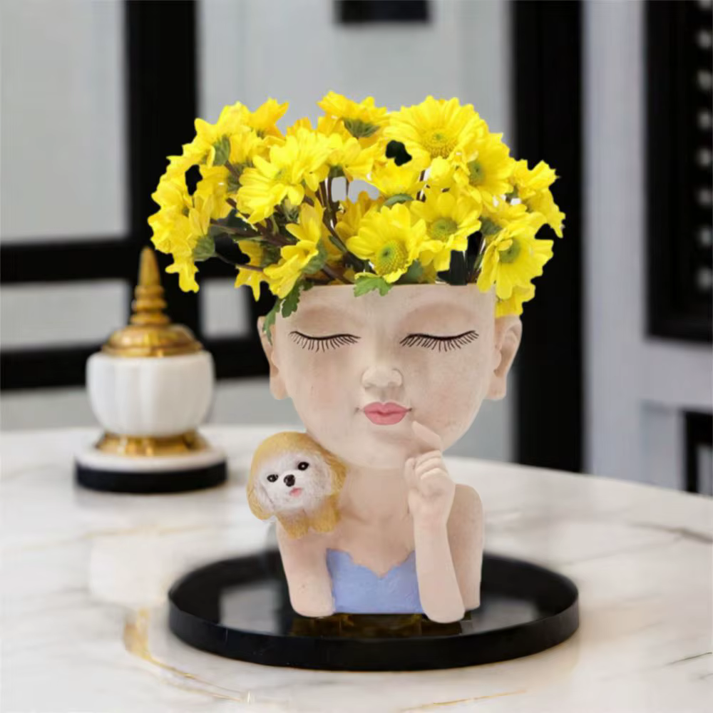 Pot de fleurs décoratif créatif pour filles