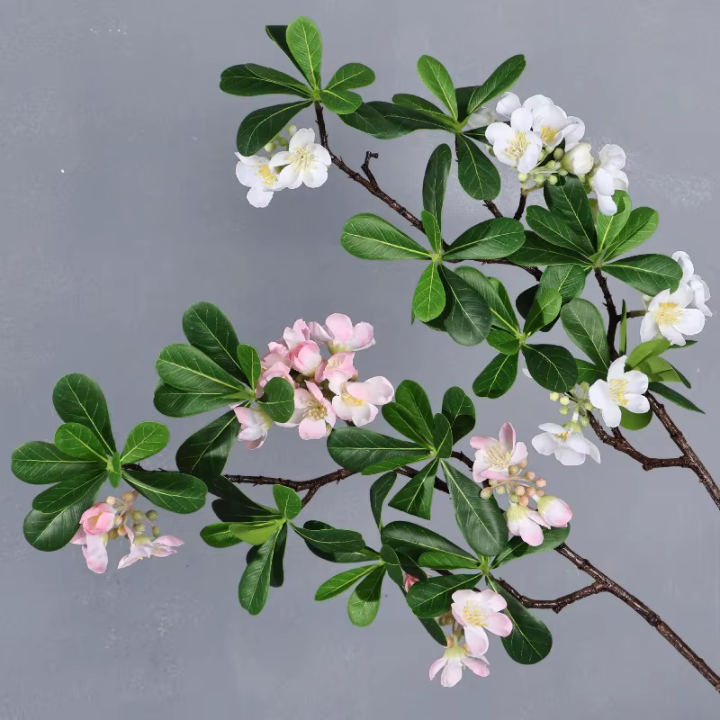 4 pièces de fleurs artificielles en soie