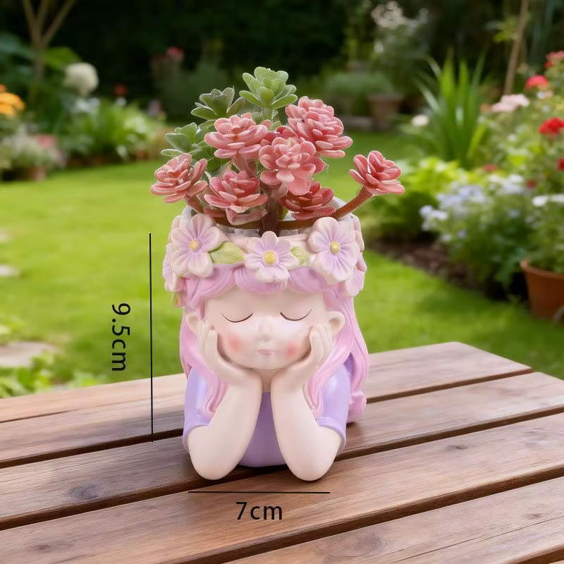 Joli pot de fleurs créatif en résine