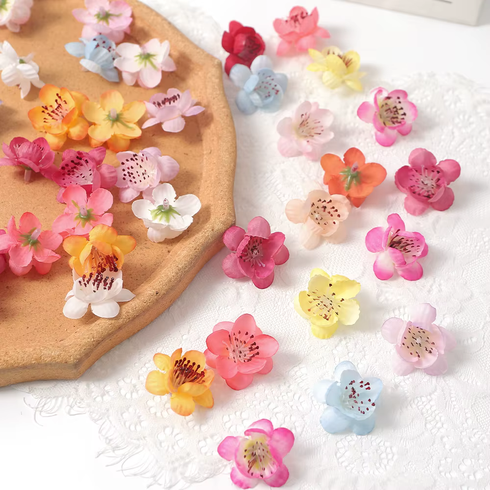 Tête de fleur artificielle en fleur de pêcher