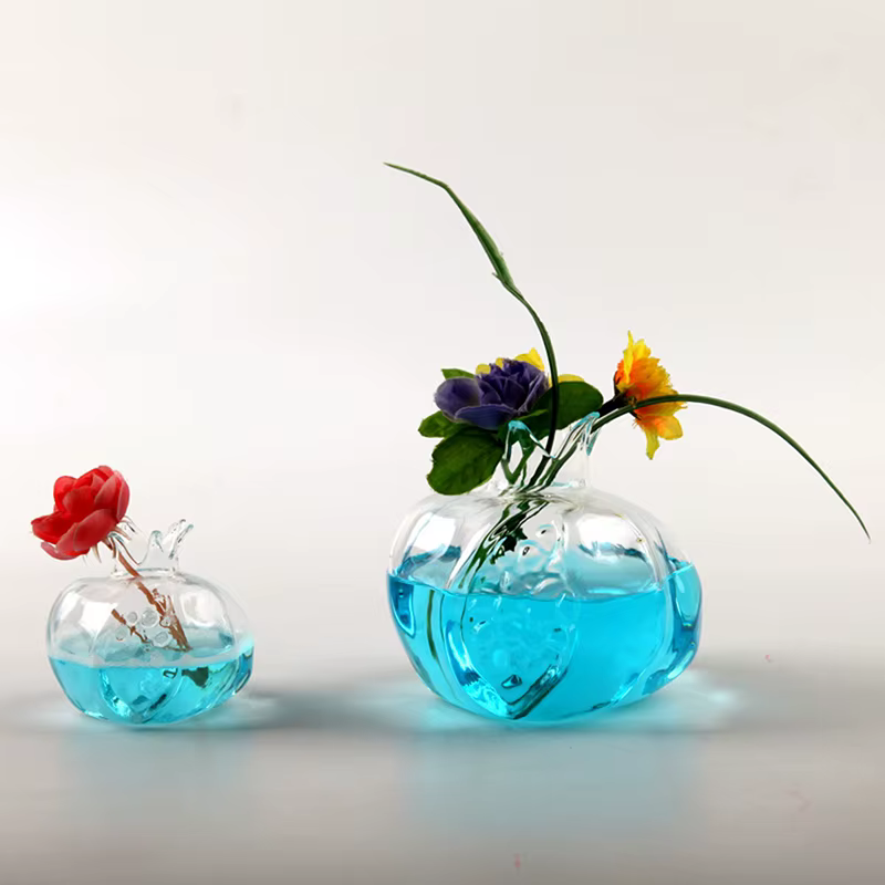 Vase en verre de grenade pour la décoration de la maison