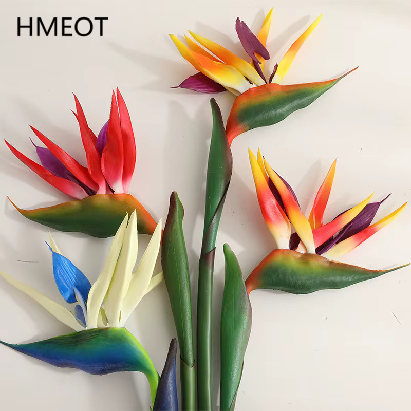 80cm nouvelle fleur artificielle haut de gamme unique branche paradis oiseau pour noël maison accessoires de fête de mariage faux décor de fleurs