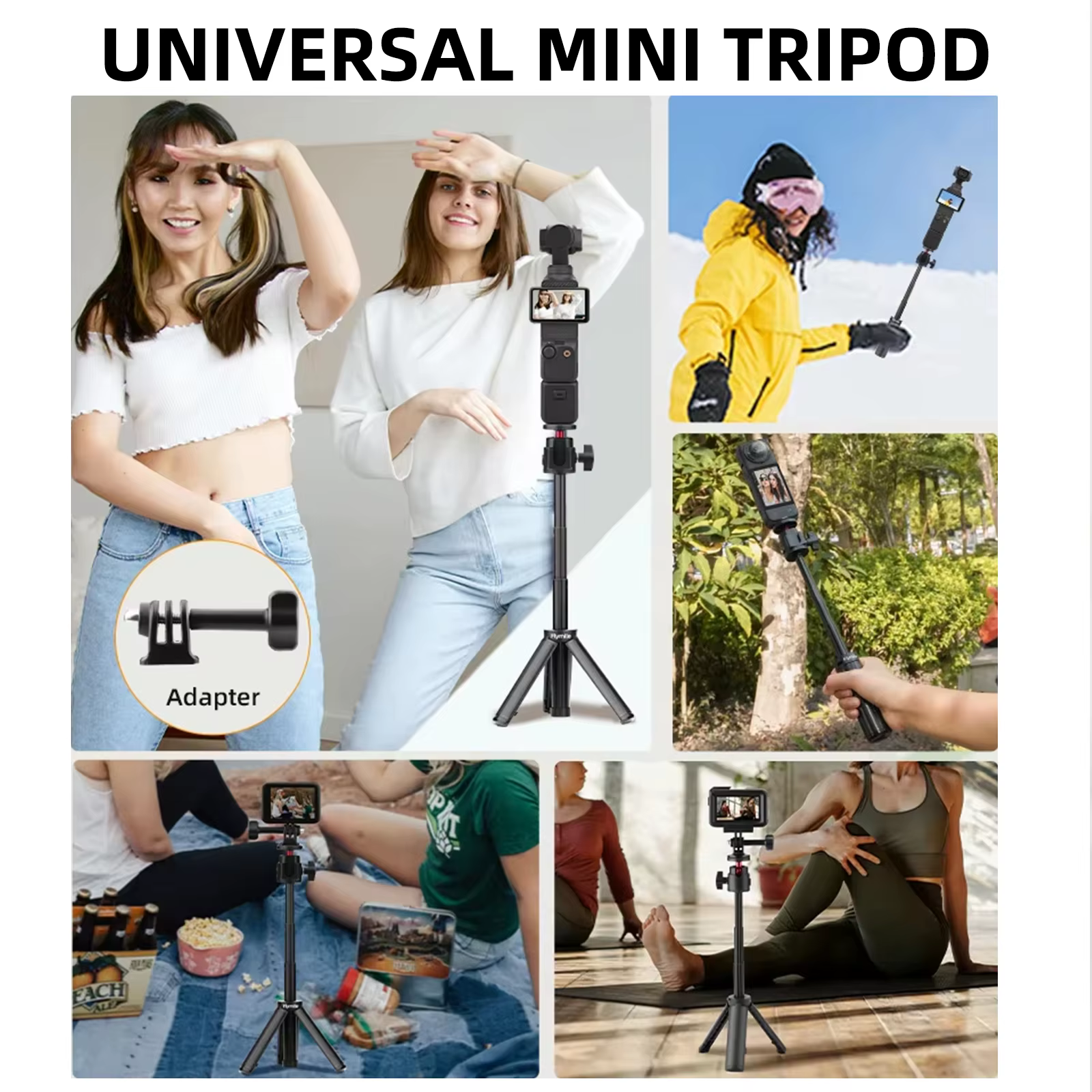 Ensemble d'accessoires pour DJI OSMO Pocket 4, protection d'écran et étui de protection pour objectif, sac de rangement, filtre ND et trépied perche à selfie