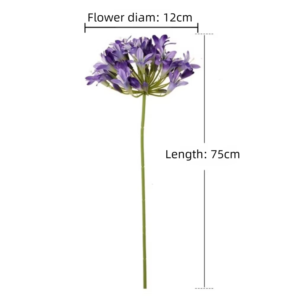 Branche de fleurs artificielles de luxe Agapanthus