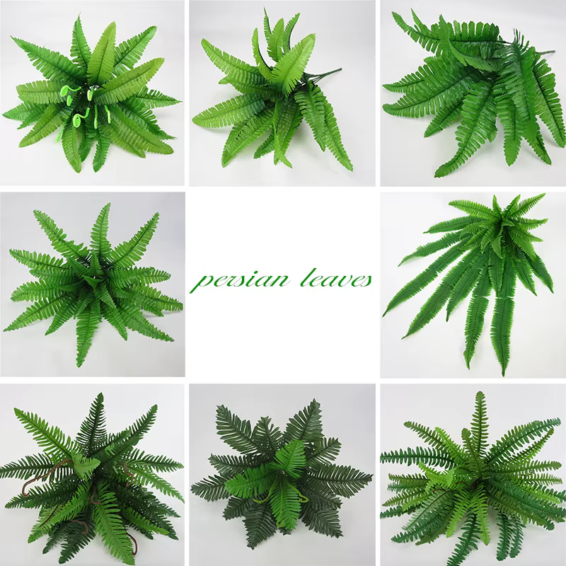 Plantes vertes artificielles en pot : herbe persane