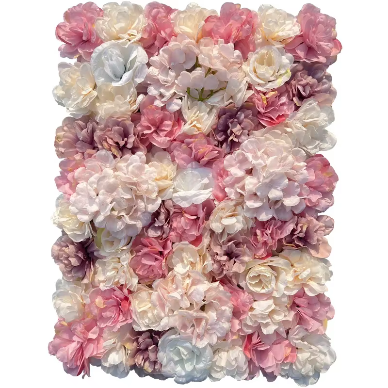 Mur de fleurs artificielles en soie
