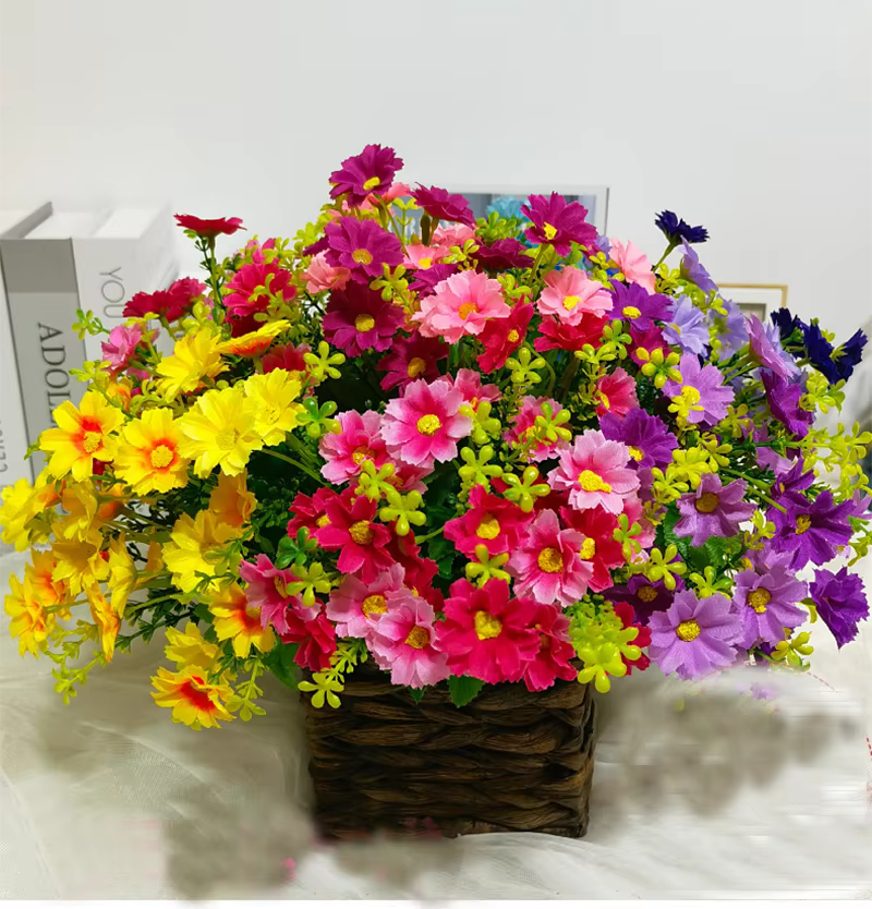 1 paquet de fleurs artificielles d'extérieur