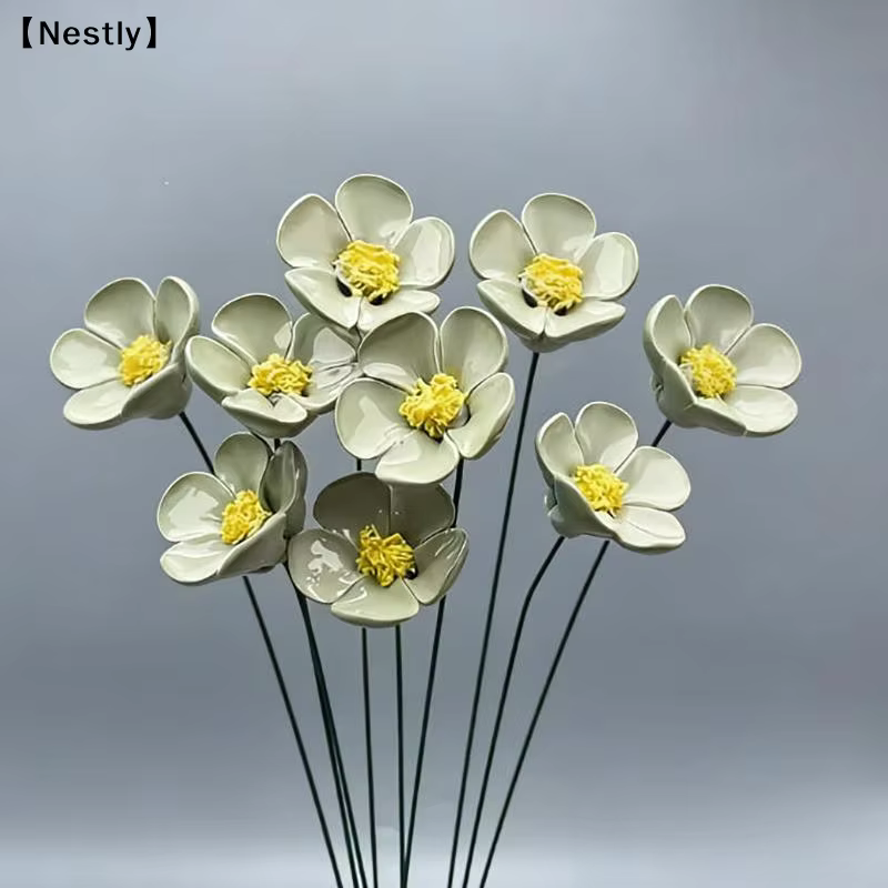 Fleurs artificielles en céramique