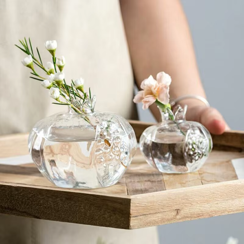 Vase en verre de grenade pour la décoration de la maison