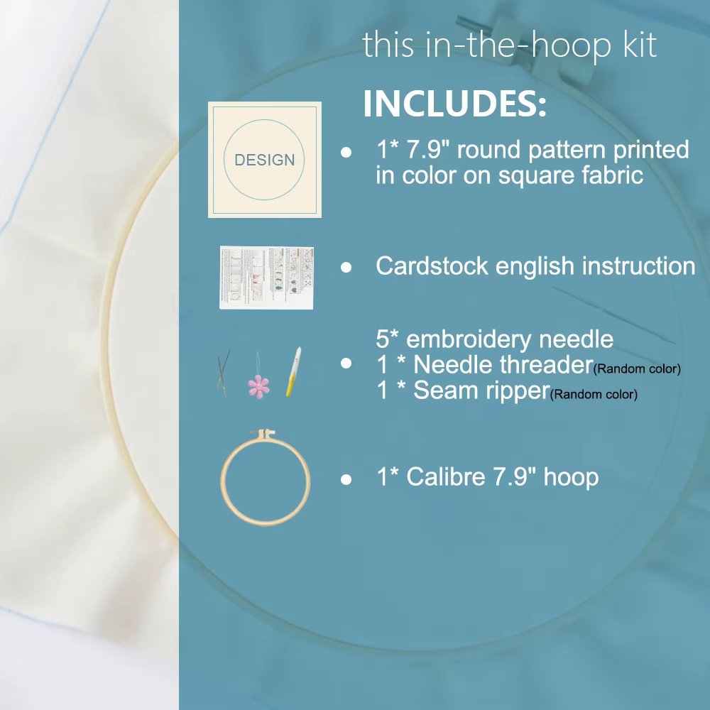 Kit de broderie Momoart avec cerceau