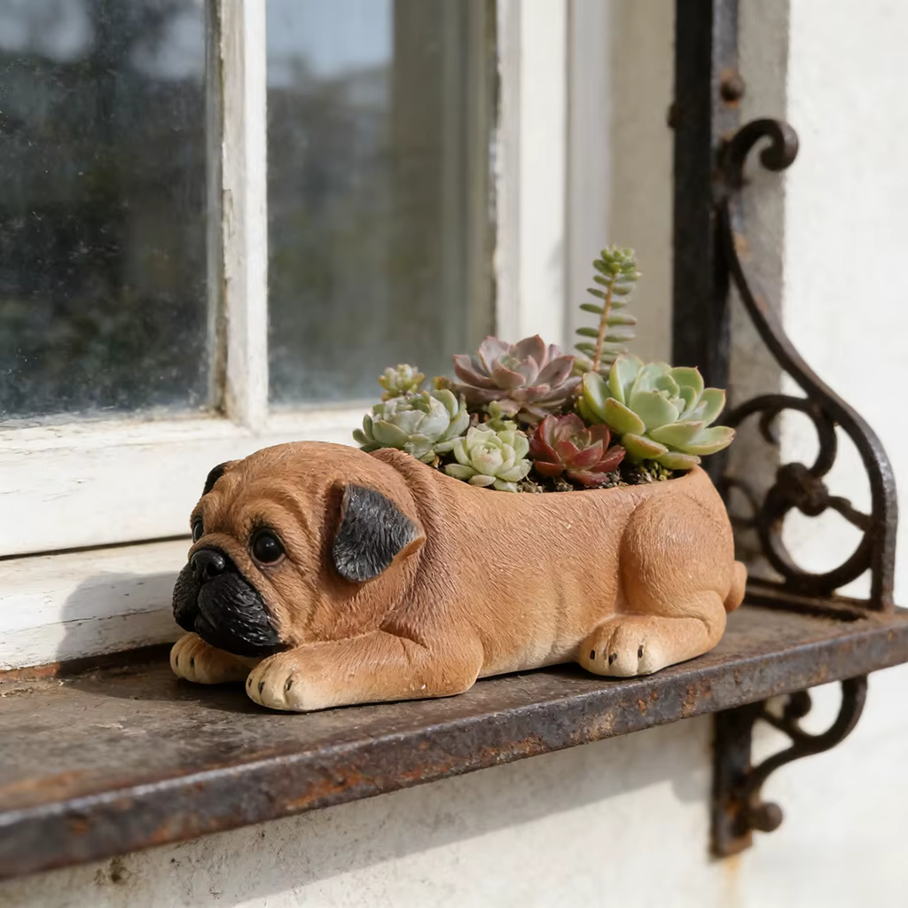 Pot de fleurs pour succulentes en résine