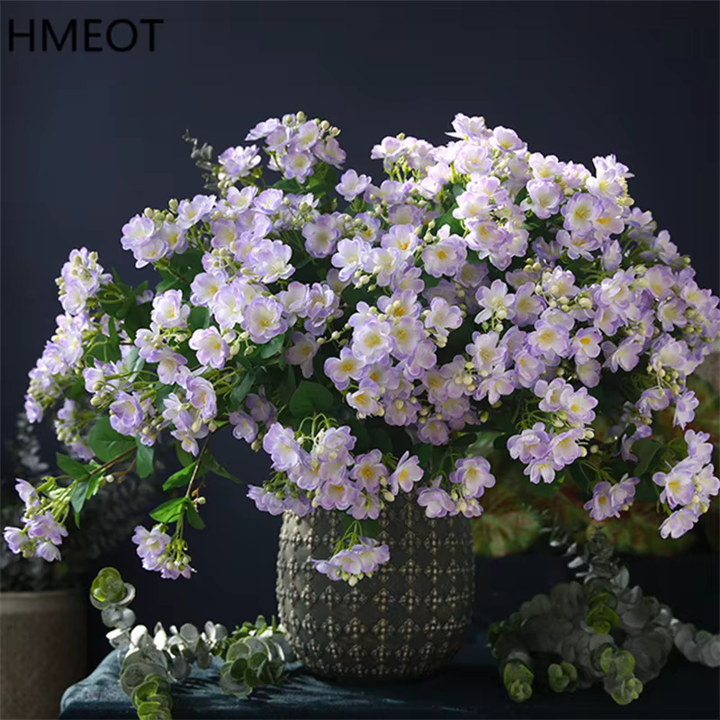 Fleurs artificielles en soie blanches de jasmin