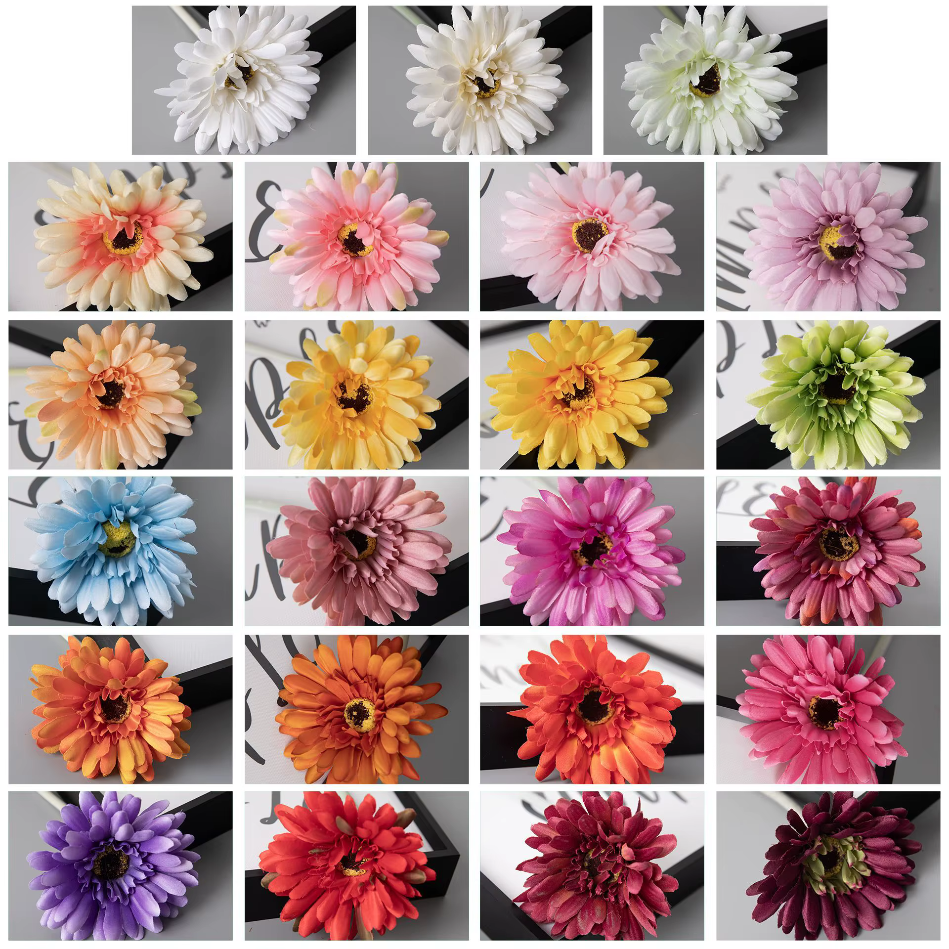 Branche de fleur artificielle Gerbera de 55 cm