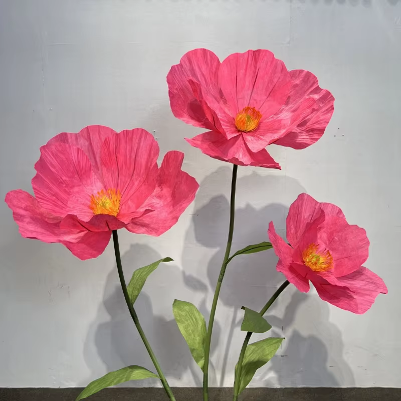 Fleurs artificielles en papier imperméable