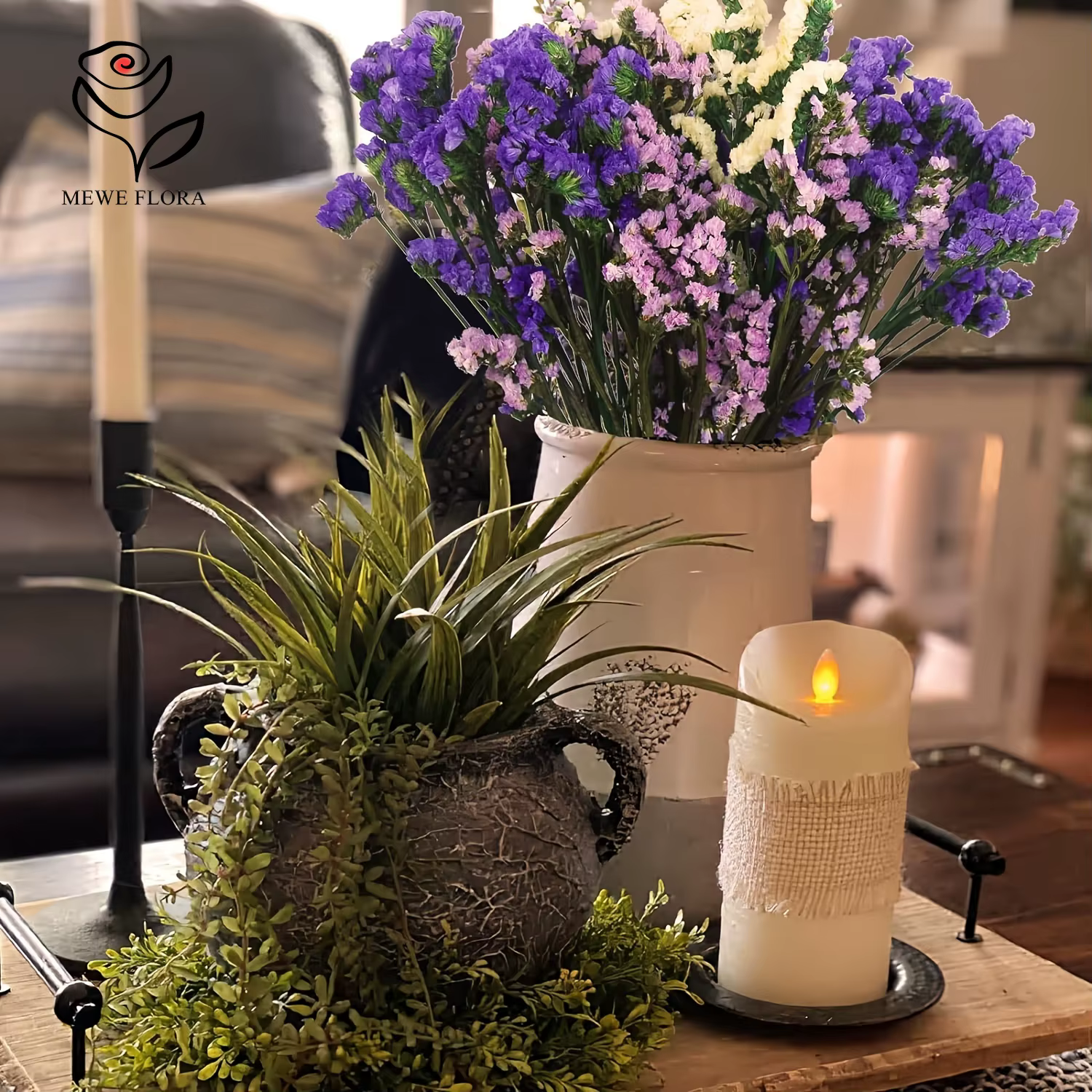 Fleurs éternelles séchées mélangées pour la décoration de la maison et de la chambre