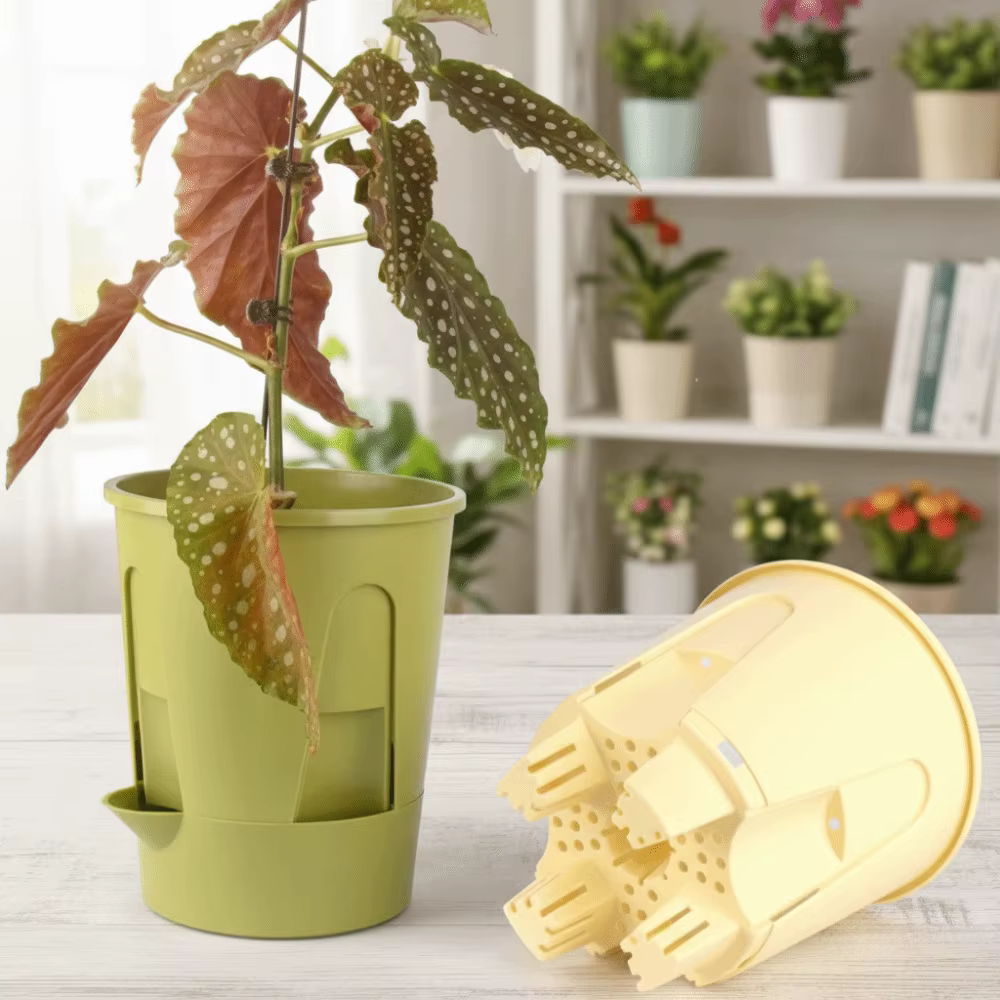 Pot de fleurs auto-absorbant en plastique