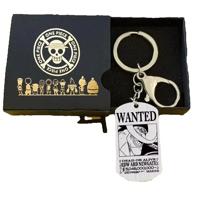Porte-clés One Piece Anime Luffy Ace, breloque créative pour sac, anneau de ceinture pour hommes et femmes, accessoires quotidiens, cadeaux