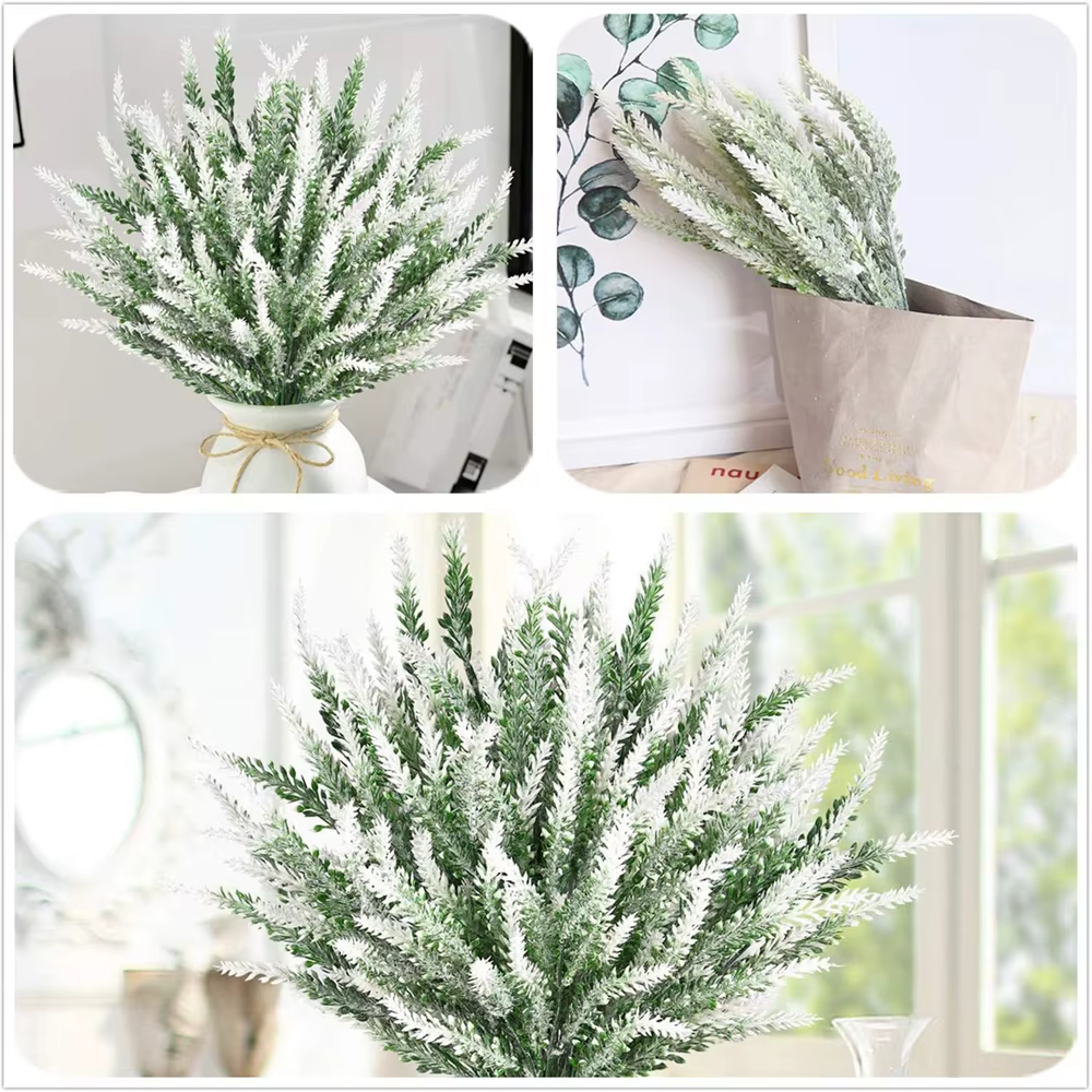 10 pièces fleurs artificielles plantes romantique Provence lavande Vase de mariage maison chambre extérieure jardin cour décor Grain Festival faux