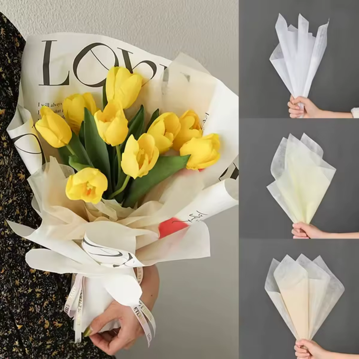 Papier d'emballage pour arrangement floral 38 pièces