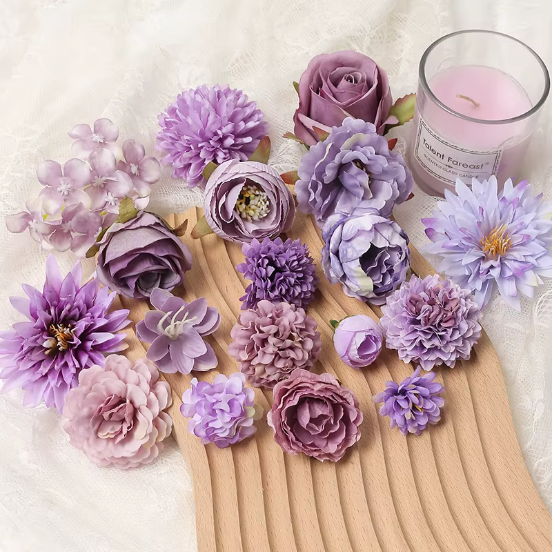 Tête de fleurs artificielles en vrac