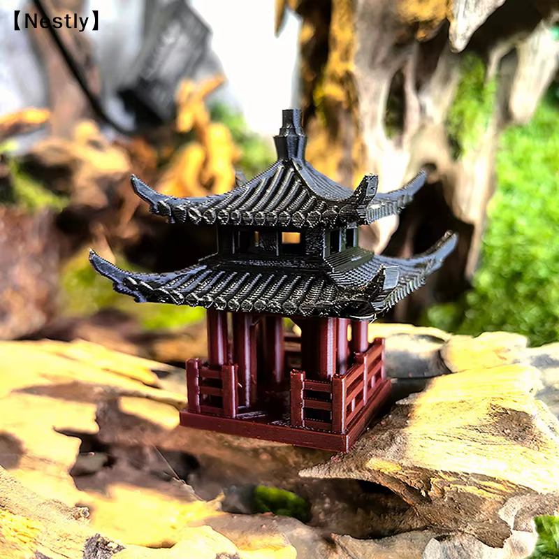 Mini statue de pagode, décoration de jardin féerique