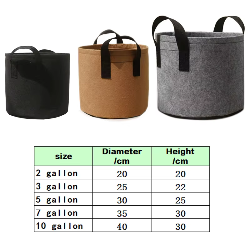 Sacs de culture de plantes de 2 à 5 gallons