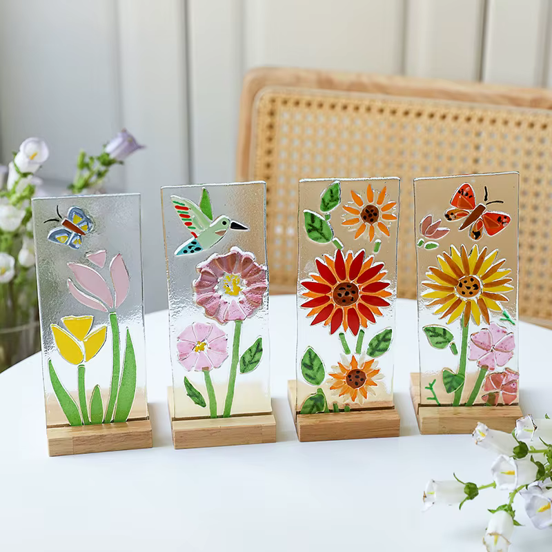 Nouvelle figurine en verre style fleur