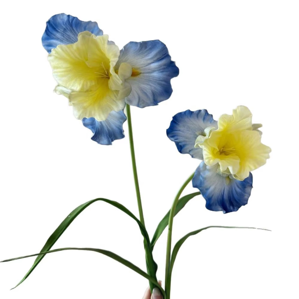 Fleur d'iris artificielle violette en PU
