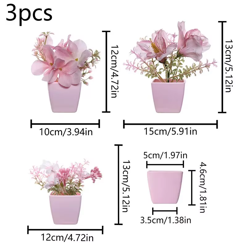 Plante en pot de fleurs artificielles 2024