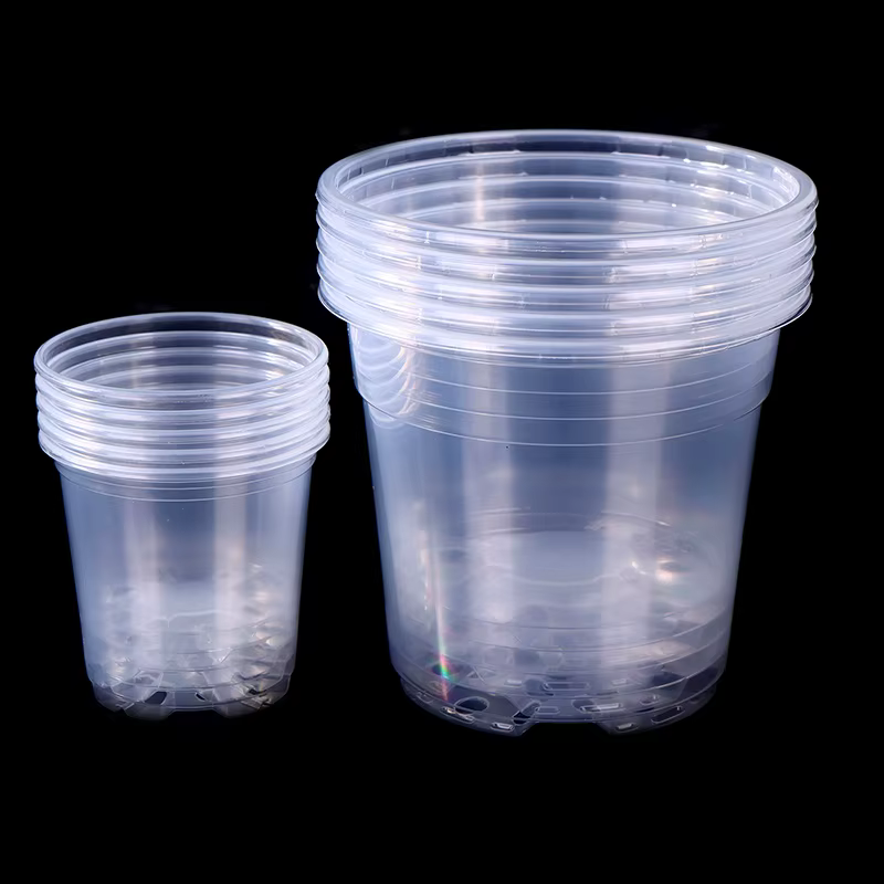 Pot de fleurs en plastique Transparent