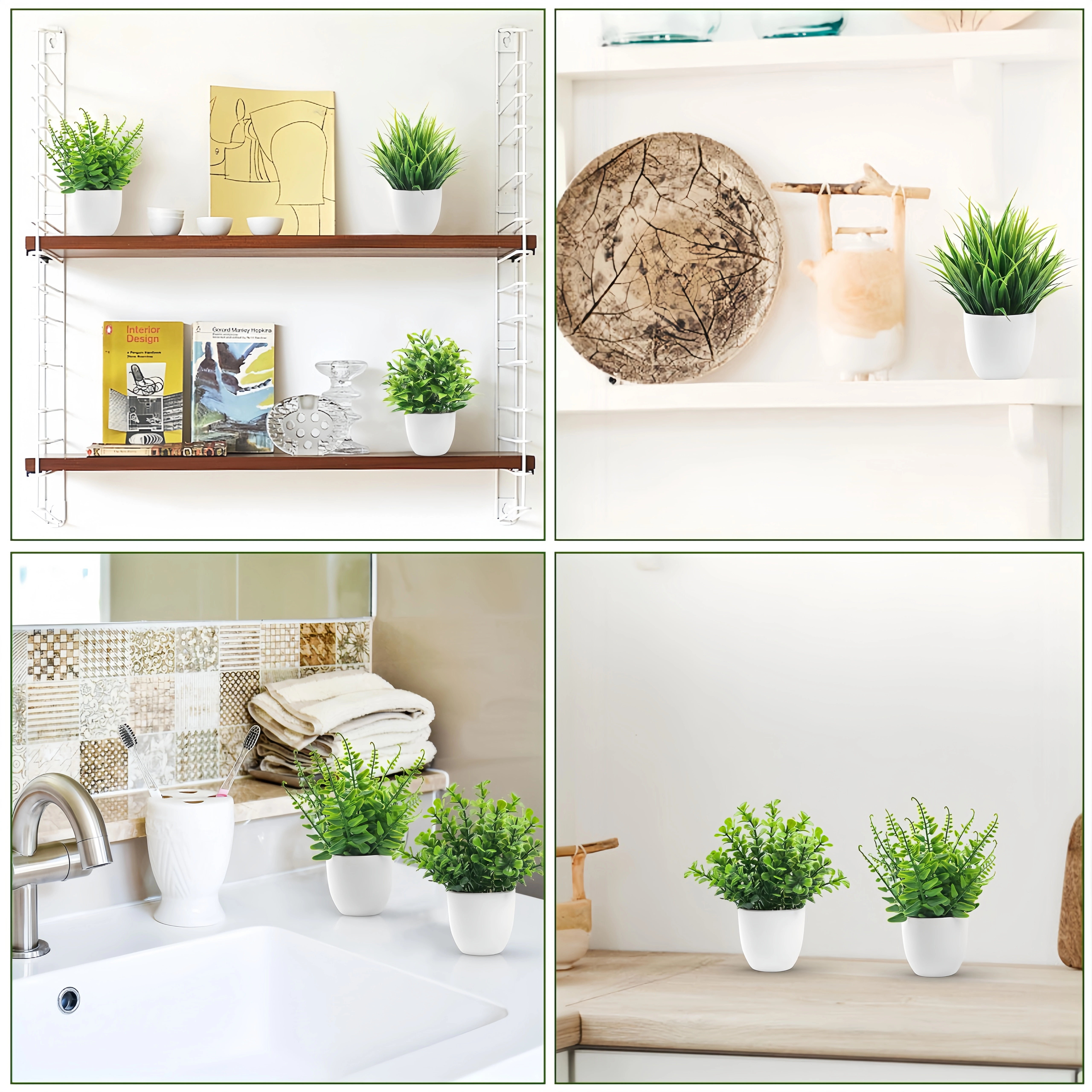 Petites plantes artificielles en pot de 20 cm (7