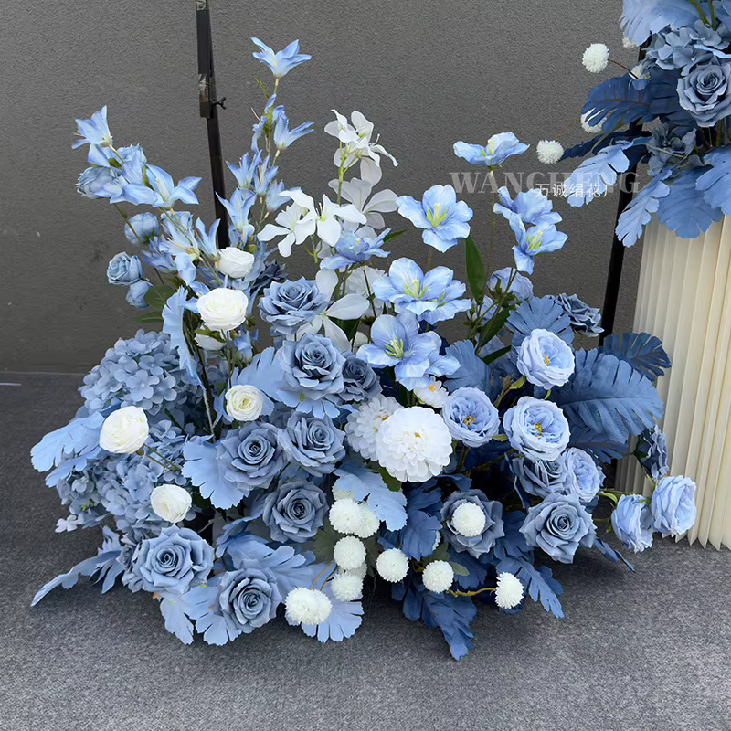 Décoration florale ronde en soie pour mariage, allée de cérémonie, fête de fiançailles, Noël, jardin
