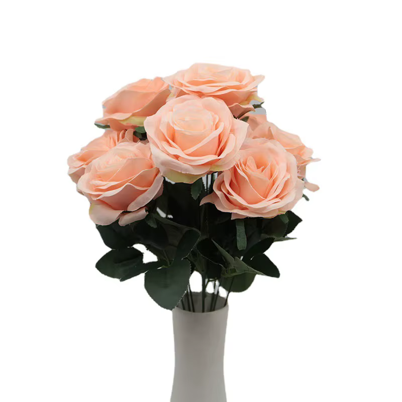 Rose bleue fleur artificielle 10 têtes grand Bouquet fleurs artificielles Roses
