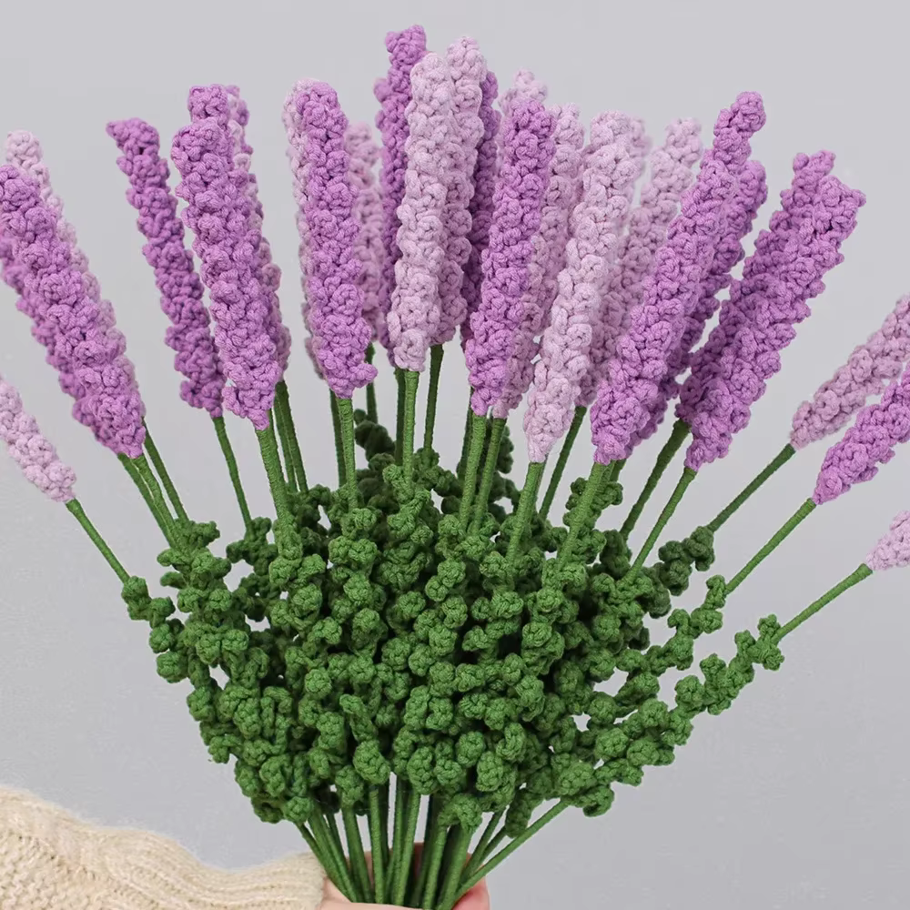 Fleur au crochet lavande