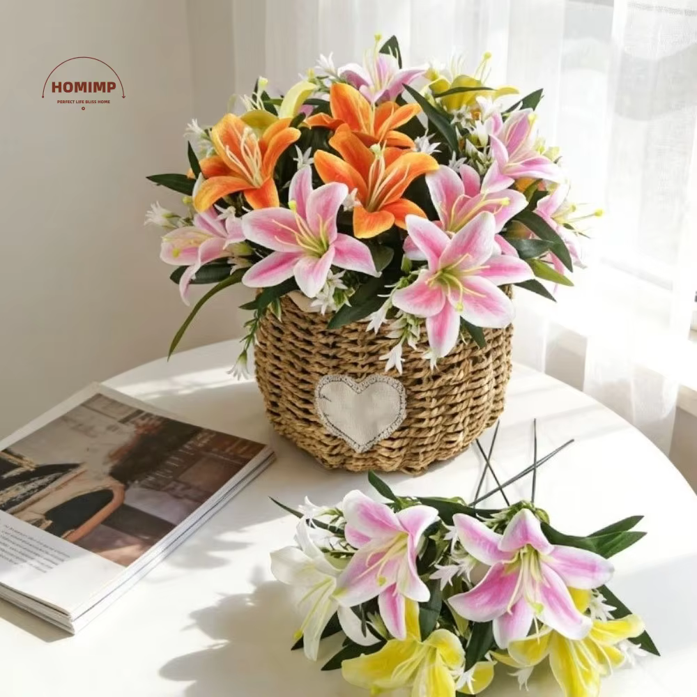 Branche de fleurs artificielles en plastique pour centre de table