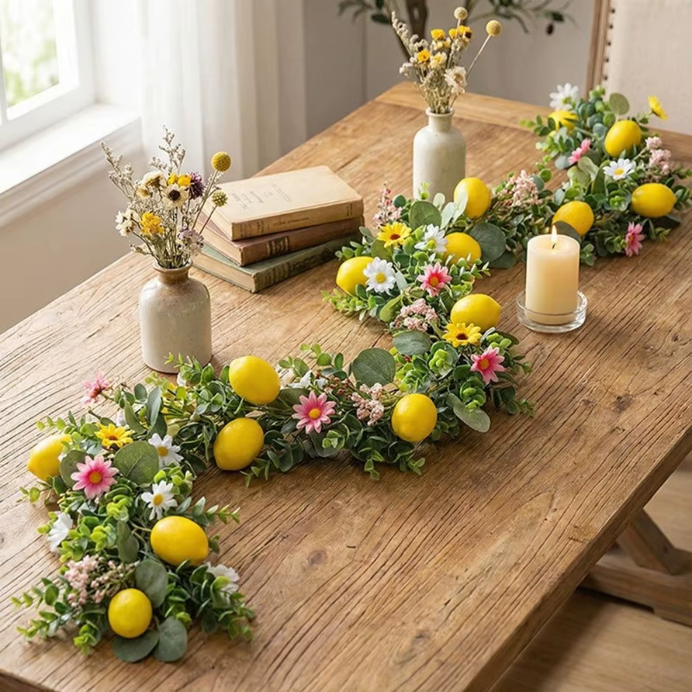 Fleurs en soie, vigne de citron artificielle