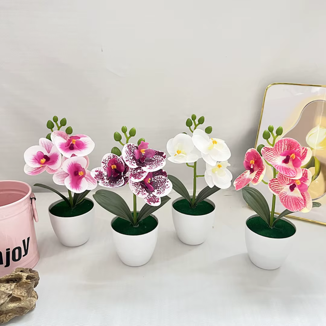 Plante d'orchidée artificielle en pot