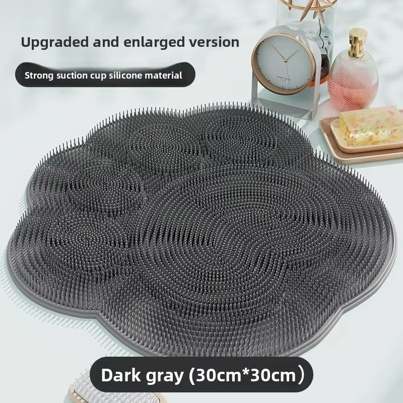 1 pièce Tapis de massage pour le bain / Nettoyeur de pieds / Éponge dorsale / Tapis de douche pour les pieds / Accessoires de salle de bain / Fournitures de douche / Éponge exfoliante pour les pieds