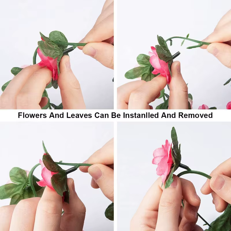 Guirlande de roses artificielles pour scène