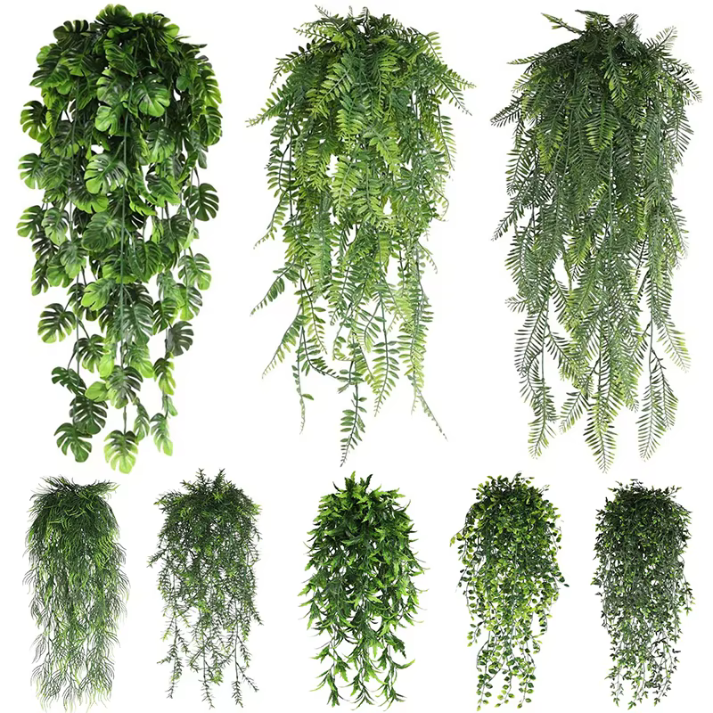 Plante artificielle violette suspendue