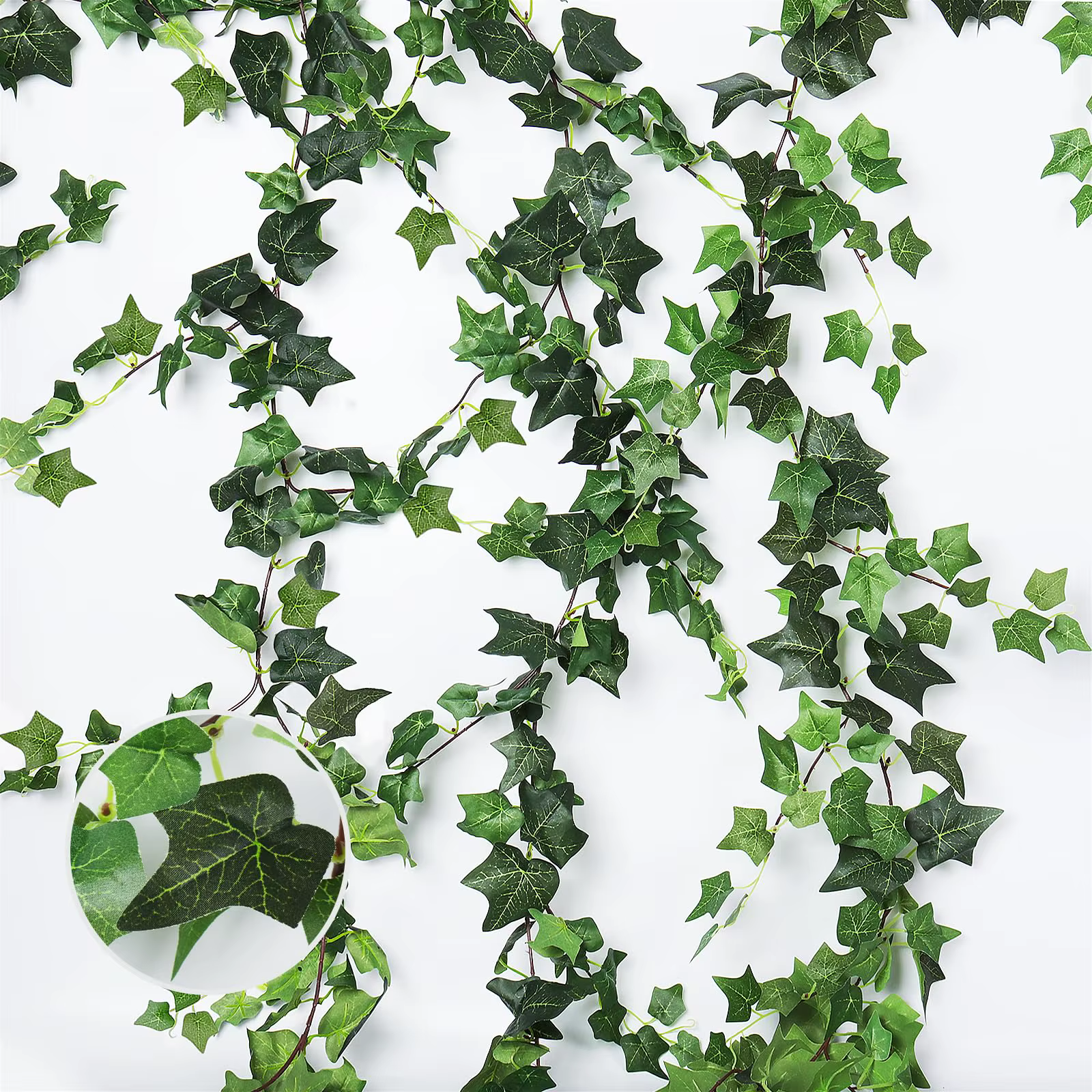 Guirlande de vigne de lierre verte artificielle
