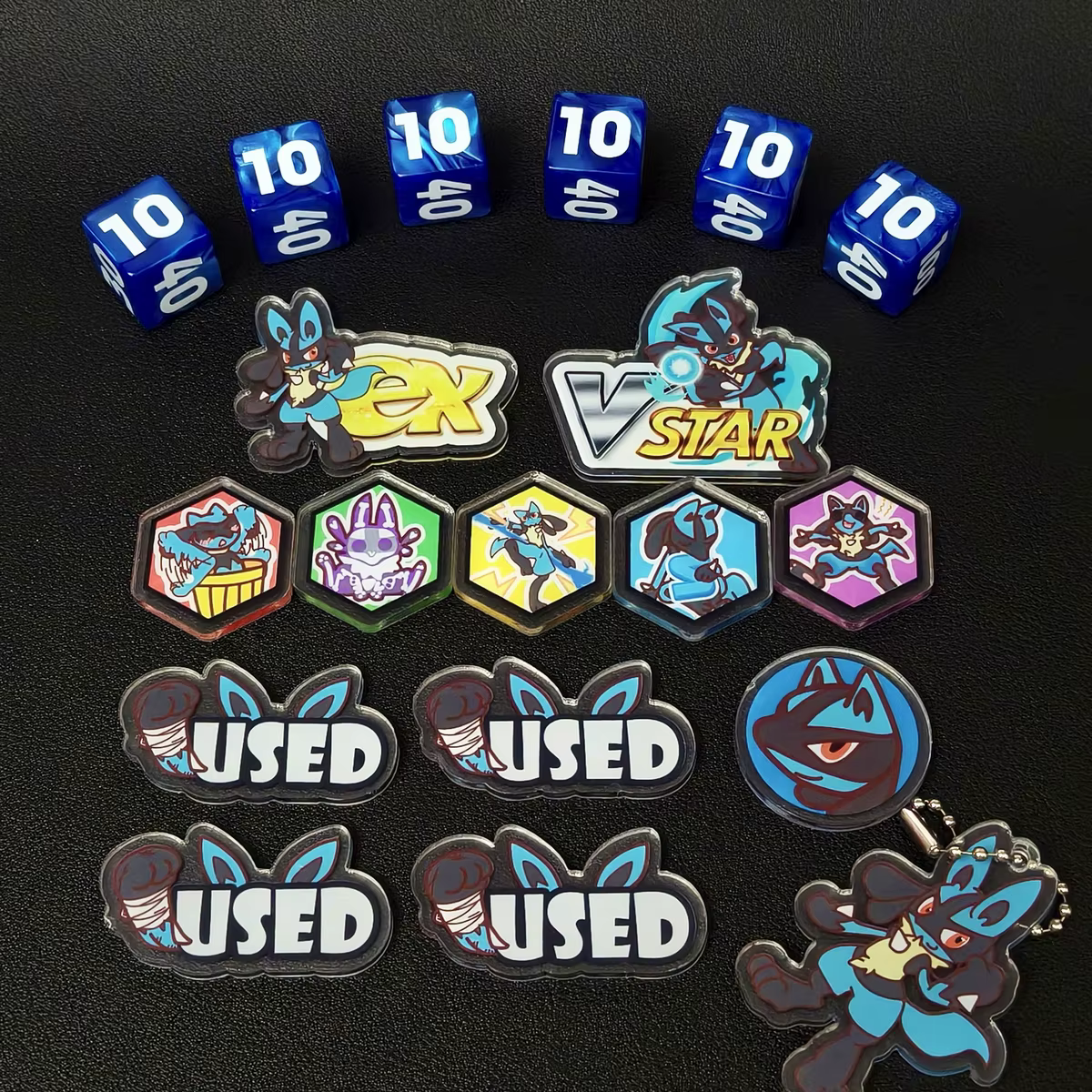 Jeu de cartes Anime Pokemon PTCG, accessoire de bricolage, compteurs de dommages, état, Charizard Gengar Ditto Lucario, Collection, jouets cadeaux